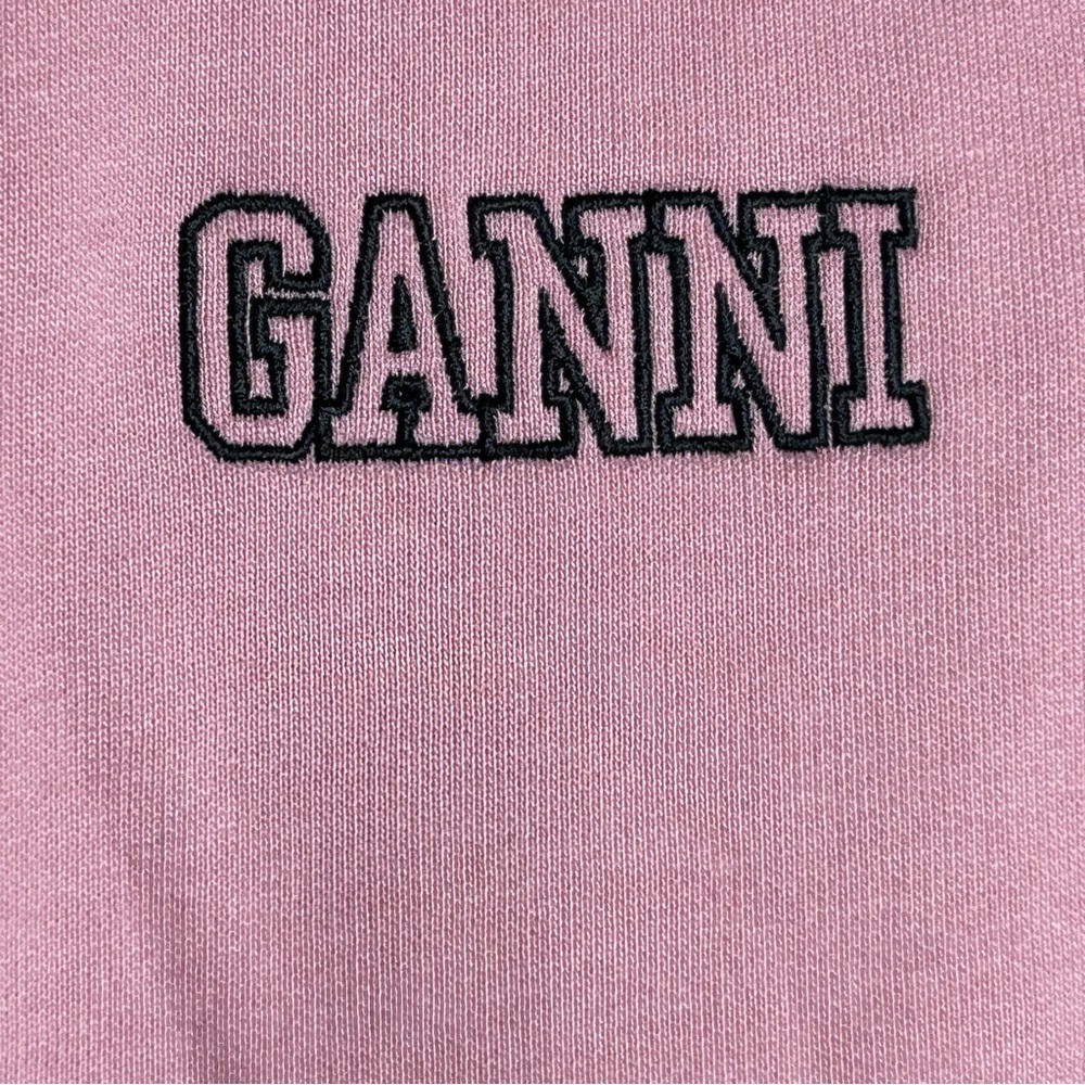GANNI Puff Sleeve Sweatshirt in Sweet Lilac - Picture 7 of 11